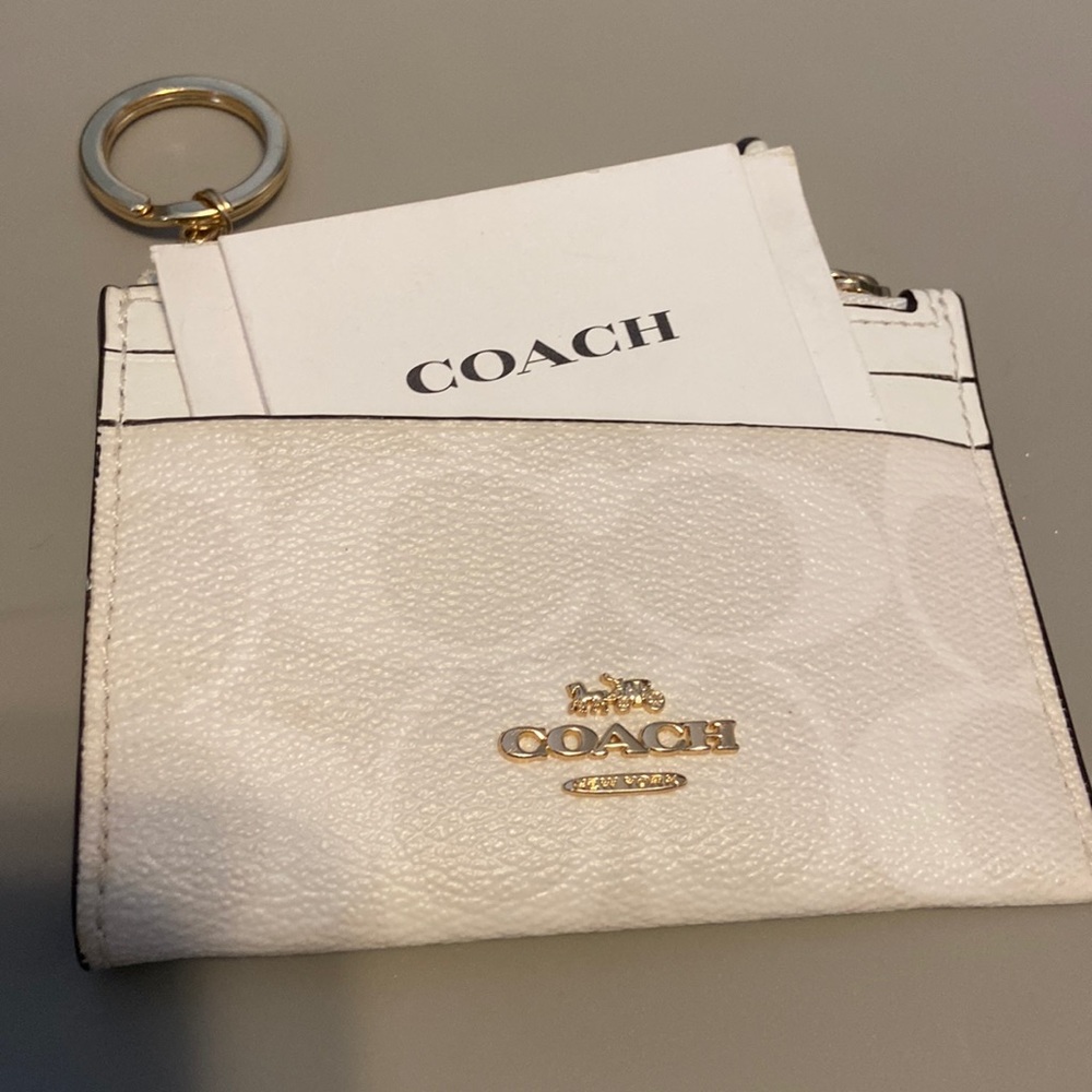 Like NEW Coach Mini Skinny Id Case In Signature Canvas